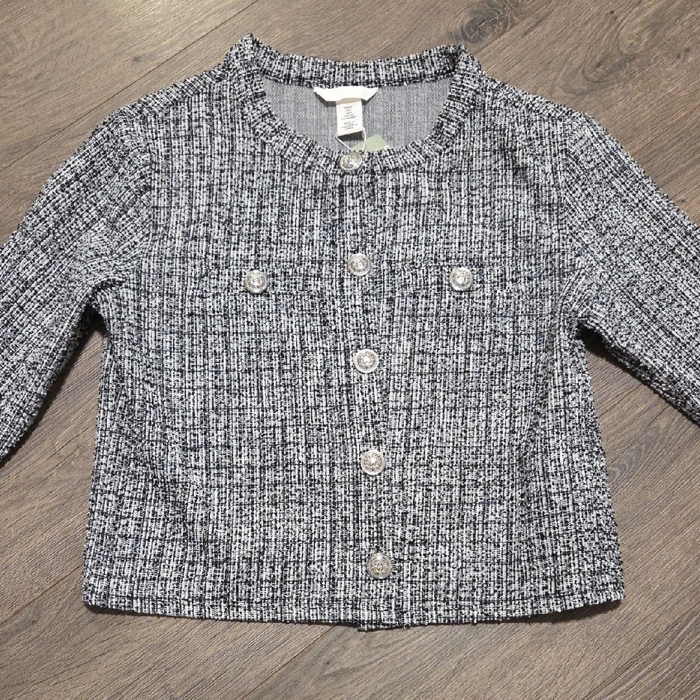 NWT H&M Semi Cropped Button Down Cardigan